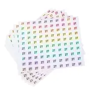 Capital Letter Stickers, Alphabet 2T Round Self-Adhesive Reflective 10 Sheets