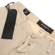 Kiton NWT 5 Pocket Jean Cut Pants Size 29 US Solid Light Tan 100% Cotton