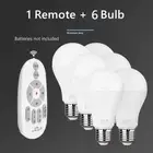 2.4G RF Smart LED Bulb E27 AC86-265V Remote Control Warm White Cold White Dimmab