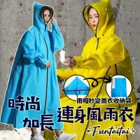 在飛比找momo購物網優惠-【Funtaitai】時尚加長連身式風雨衣(環保EVA材質)