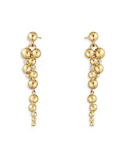 Georg Jensen 18K Yellow Gold Moonlight Grapes Diamond Drop Earrings