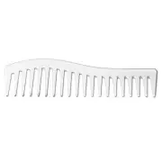 1Pcs Wide Tooth Hair Comb Portable All Purpose Detangling Plastic Silver Tone