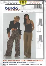 Burda 8486-Sewing Pattern - Pants- Misses Sizes 8-20-Uncut-Factory Folds