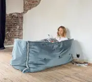 Stress Relief Floor Seating, Cozy Cave, Unique Play Corner, Beanbag Reading Nook