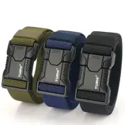 TUSHI 125cm Tactical Nylon Belt Adjustable Quick Release Wear-resistant Lightweight Waist Belt Aluminum Alloy Buckle Can