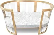 Babyhood Amani Bebe Jersey Cotton Oval Fitted Sheet, Mosaic