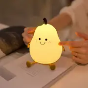 Silicone Cute Sleeping Night Light Pear Night Light