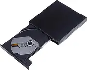 CONGARTENO USB External CD Drive and DVD Rewriter Lightweight Portable CD Burner for Laptop and Computer Easy to Use with USB Power Compatible with Windows and Earlier Black