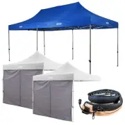Adventure Kings Gazebo 6mx3m + 2x Gazebo Side Wall + LED Strip Light Camping 4WD