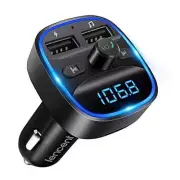 FM Transmitter, 2022 Upgraded Bluetooth FM Transmitter Wireless Radio Adapter