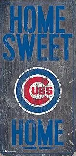 MLB Chicago Cubs Unisex Chicago Cubs Home Sweet Home Sign, Team Color, 6 x 12