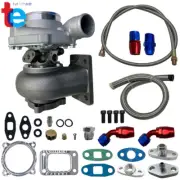 GT30 GT3037 GT3076 Turbocharger 500HP 0.82 A/R + Oil Drain Return FEED Line kit (for: Saab)