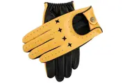 Dents Mens The Suited Racer Touch Screen Genuine Leather Driving Gloves - Cork/Black