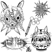 Cool Tattoos,Meteor Hammer Animal,Tattoo Stickers,Resilience,Water-Resistant,Lasts 1-2 Weeks,Real Tattoo Look,18 x 11 cm