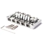 16.5mm Chrome 5 String Bass Guitar Bridge String Spacing Parts L Shape Saddle