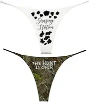 [NE Beauty] Grazing Station and The Hunt is and Over Women's Thong (Pack of 2)