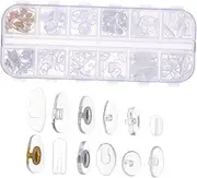 Baluue Anti-slip Glasses Nose Pads Set 120pcs Assorted Silicone Nose Pads for Eyeglasses Comfortable