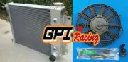 ALUMINUM RADIATOR+FAN FOR JEEP WRANGLER TJ/YJ CHEVY V8 SWAP CONVERSION AUTO