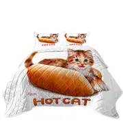 Funny Kittens Ginger Hot Cat Coverlet