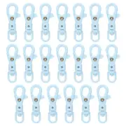 20 Pcs Plastic Lobster Claw Clasps Swivel Snap Hook Trigger Clip, Light Blue