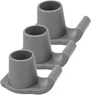 Replacement Walker Skis for Seniors Pack Heavy Duty Walker Ski Glides Non-Slip Cane Attachments Grey