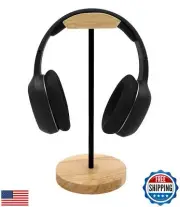 Bliocefo Headphone Stand Nature Wood and Aluminum Headset Hanger Mount Hook G