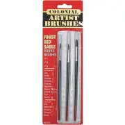 Premier Colonial 3-Piece Red Sable Round Artist Brushes