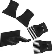 Complete Hair Dryer Tool Kit 5pcs Nozzle Diffuser Tips Comb Attachments for Professional Styling