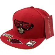 MENS MITCHELL & NESS NBA FRONT FACE SNAPBACK HWC HAWKS - RED