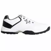 GREAT BARGAIN | Brosnan Dynasty Mens Spikeless Golf Shoes (D Standard) (White/Bl