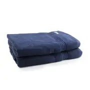 2pc Onkaparinga 90x167cm Cotton Flinders Premium Bath Sheets Set 600GSM Denim
