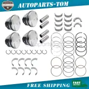 Main Rod Bearing&Piston&Rings Fits 06-17 Buick Chevrolet GMC Pontiac Saturn 2.4L