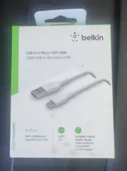 Belkin BoostCharge 1M USB -A to MicroUSB Cable - White [CAB005BT1MWH]