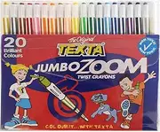 Texta Jumbo Zoom Crayons Asstd Wallet 20