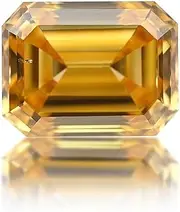 [PALOMA EVERYTHING YOU FANCY] 0.34 Carat Total Weight Natural Loose Diamond, Fancy Vivid Orange-yellow Color, Emerald Shape, SI1 Clarity, GIA Certified Real Diamonds, Loose Gemstones, Diamonds For Jewelry Making Rare Gift For Her,