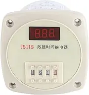DJDLFA JS11S Digital Display Time Relay 0.01-9.99S 0.1-99.9S 1-999S 1-999M 0.01S-999H Delay Time Switch Timer AC220V AC380V (Color : 380V, Size : 0.01-999H)