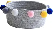 MERRYHAPY Hand-made Sundries Basket Cotton Rope Basket Desktop Snack Organizer Cosmetics Holder