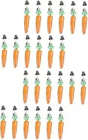 Generic 24pcs Carrot Mustache Clip Twine Cake Beard Garland Man Easter Decoration Easter Hanging Decor Carrot Shape Clip Plastic Orange