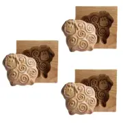 Wooden Cookie Mold Embossed Mold, 3D Wooden Animal Cookie Mold Sheep L3O79605