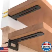 LEOPO 8 Inch 4 Pack Openwork T Shelf Brackets for DIY Floating Shelf,1/5 Inch