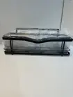 2 Black Shower Caddy Shelves/Baskets w/6 hooks, Organizer Rack, Self Adhesive