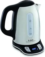 Tefal Wireless Kettle Stainless Steel 1.7L 2400W 7 Temperature Adjustable from 60° to 100° Digital Screen Keep Warm 60min Express Control KI240D10