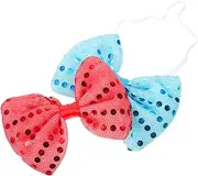 [ROMISBABA] 2pcs LED Luminous Bow Tie Flashing Party Accessory for Festivals and Dance Events Eye Catching Decorative Costume Tie Light Blue Red