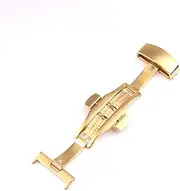 APTPKGDFDK Stainless Steel Watch Bands Buckle Fit For Omg Watch Strap Butterfly Clasp Use On Leather Rubber Watchband 14mm 16mm 18mm 20mm Cuff