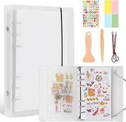 Reusable Sticker Book 100 Sheets Sticker Collecting Album Sticker Collection Accessories Activity Sticker Album for Collecting Stickers, Labels, A6
