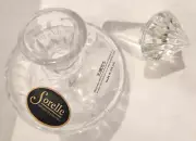 SORELLE Glass Works Crystal Blown Hand Cut Perfume Bottle & Stopper POLAND NEW