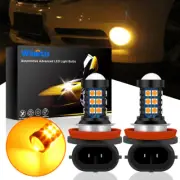 For Honda Civic 2006-2019 Amber Yellow Projector H11 LED Fog Driving Light Bulbs (for: Honda Civic)