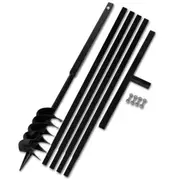 vidaXL Ground Drill with Handle 120 mm with Extension Tube 5 m Steel