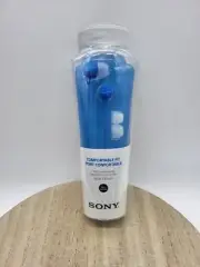 Sony MDR-EX15LP EX Series Noise Isolation In Ear Earbud Headphones Blue - 2 Pack