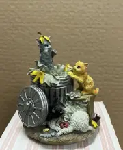 San Francisco Music Box Company Animated Garbage Can Cats Whistle A Happy Tune